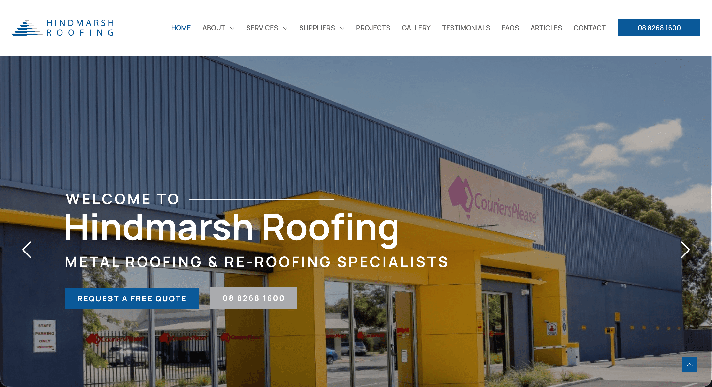Hindmarsh Roofing website